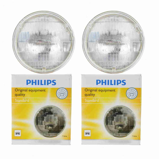 2 pc Philips High Beam Headlight Bulbs Mercedes-Benz 230S 250S 250SE 250SEC 280S 280SE 280SEL 300SD 300SEL 350SL 380S 1966-1989 Electrical Lighting Body Exterior