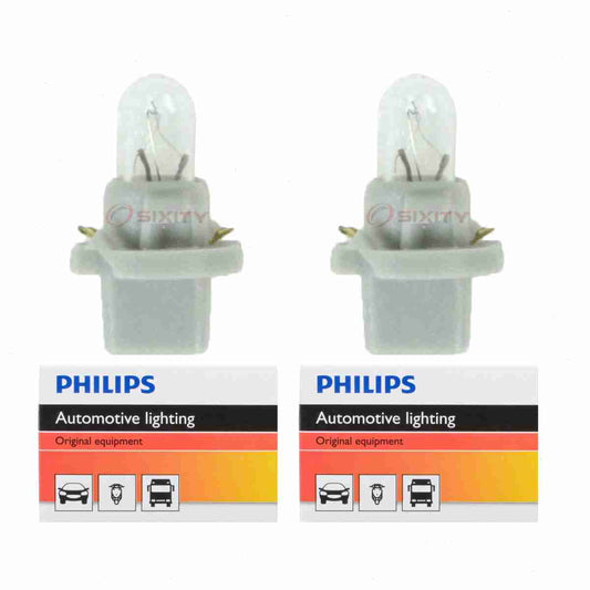 2 pc Philips PC74CP Instrument Panel Courtesy Light Bulbs for Electrical Lighting Body Instrumentation