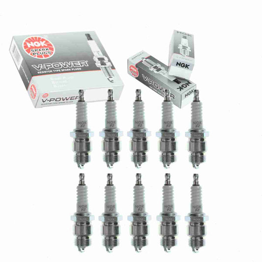 10 pc NGK 2438 V-Power Spark Plugs for 11 11C2 11S 156 166 1765178 21 21CC 21S 22 22CC 22S 3286 34 35 36 37 378 4011 409 44 45 45BP 45DP2 46 46BP 46DP2 5006 5007 5008 5009 5010 744 745 746 747 7550