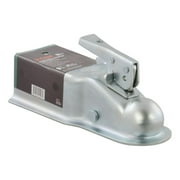 CURT 25100 Straight Tongue Trailer Coupler for 3-Inch Channel, 2-In Hitch Ball, 5,000 lbs