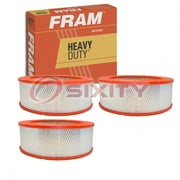 3 pc FRAM CA7096 Heavy Duty Air Filters for 6776714 A1522C AF2146 AF4638 AFR-84638 E9BZ-9601-A LA1378 Intake Inlet Manifold Fuel Delivery Filters Fits select: 1992 FORD F250, 1992 FORD F350