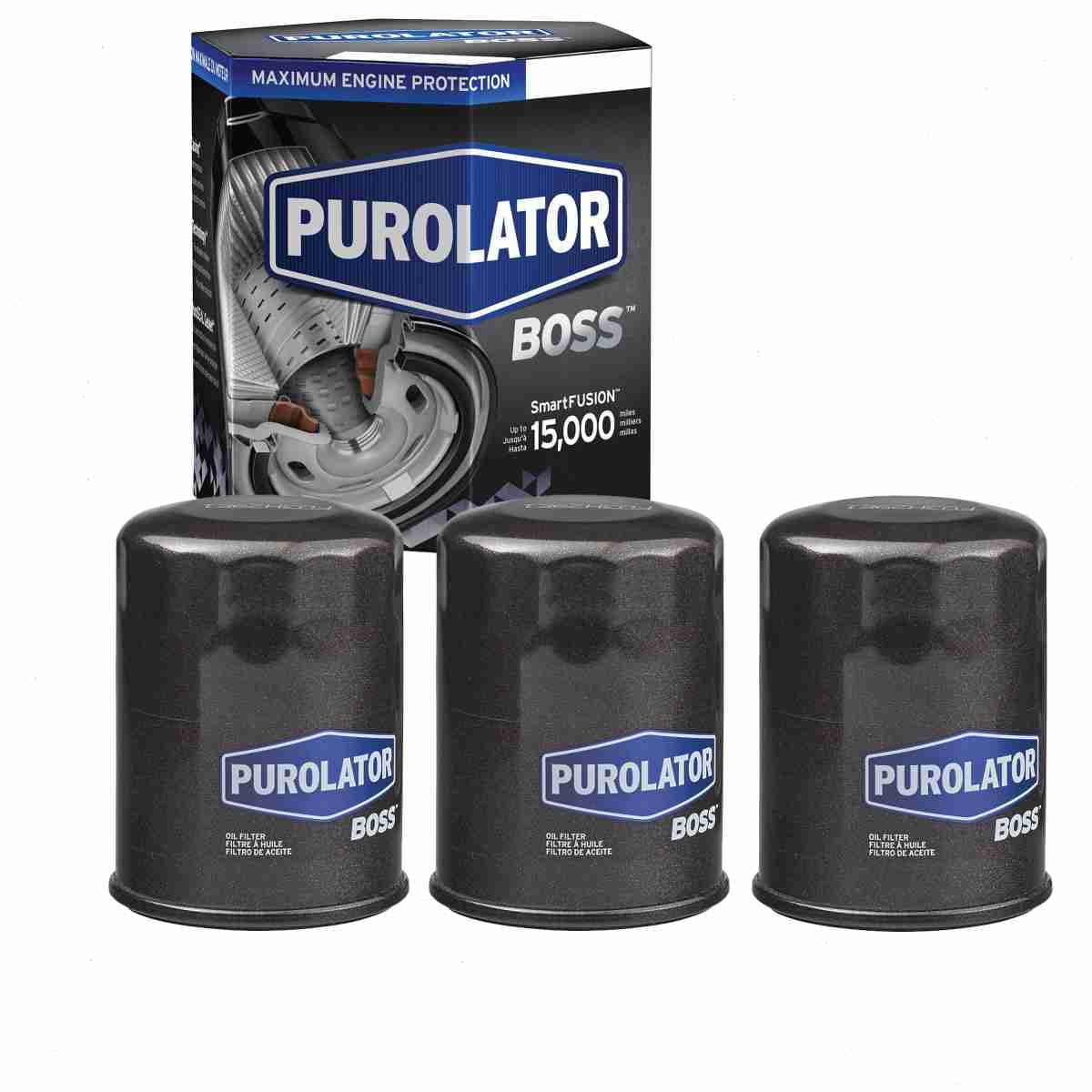 3 pc Purolator BOSS PBL14610 Engine Oil Filters for Oil Change Lubricant Filters