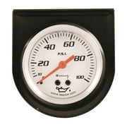 Equus 5244 5000 Series Oil Pressure Gauge; 2 in.; w/Black Panel;