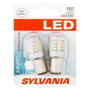 Sylvania LED 1157 12.8V 2.0/0.5W Cool White Lamps, 2 count