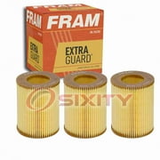 3 pc FRAM CH10415 Extra Guard Engine Oil Filters for 16510-24501 3436-005 4948 57196 LF579 P550698 P7021 Oil Change Lubricant Filters Fits select: 2007-2014 VOLVO XC90, 2010-2016 VOLVO XC60
