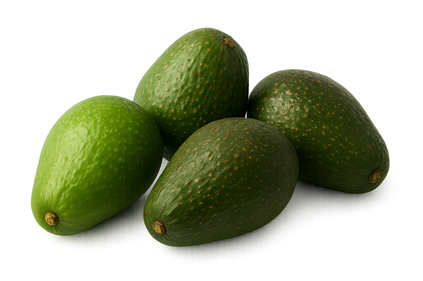 4 avocados transparent background