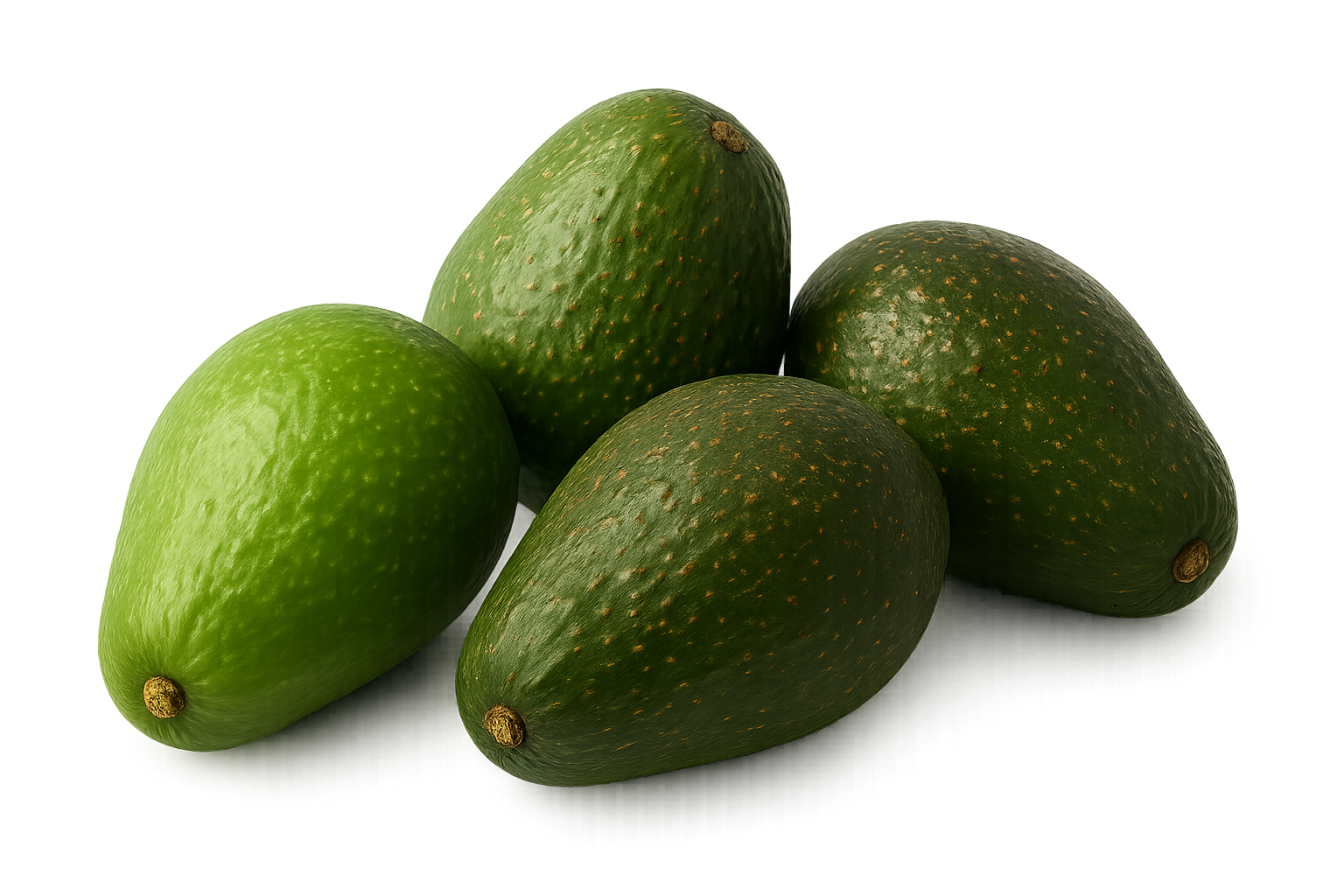 4 avocados transparent background