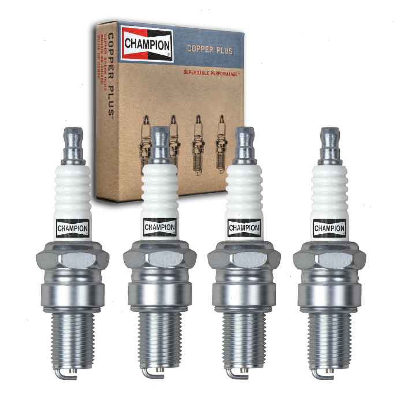 4 pc Champion 123 Copper Plus Spark Plugs for 14GR4 14GR7 41-832 7313 7510 AGR31 AGR3X AGR41 AGR51 AGS3C AGS4C BR4ES BR5EB BR5EB11 BR5ES BR5ES11 BR6EB BR6EB11 CR43N CR44N F7C R43CXL R43XL R44CXL R44N