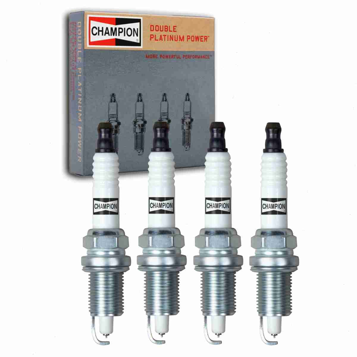 4 pc Champion 7034 Double Platinum Spark Plugs for 04606591AB 4428 FGR8LQPO RC12PEPB5 ZFR5LP13G Ignition Wire Secondary