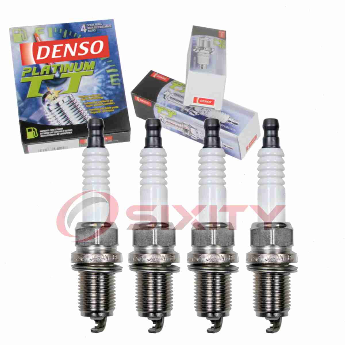 4 pc DENSO 4508 Platinum TT Spark Plugs for 0000-18-F201 0000-18-F220 003 159 73 03 003 159 76 03 18218200016 18218200018 22401-01P16 22401-02P16 271636-0 271766-0 30 52 0467 59 58 798 75 05 142