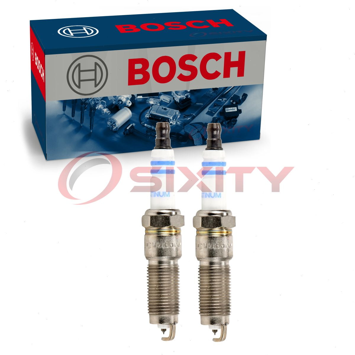 2 pc Bosch 6720 Platinum Spark Plugs for Ignition Wire Secondary