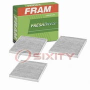 3 pc FRAM CF10374 Fresh Breeze Cabin Air Filters for 9369 AKX35347 BE8Z-19N619-A C26175 CF-242 CUK2747 FCAF1899P HVAC Heating Ventilation Air Conditioning Vent Filters
