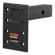 CURT 48328 Adjustable Pintle Mount for 2-Inch Hitch Receiver, 15,000 lbs, 6-1/2-Inch Drop, 6-Inch Length