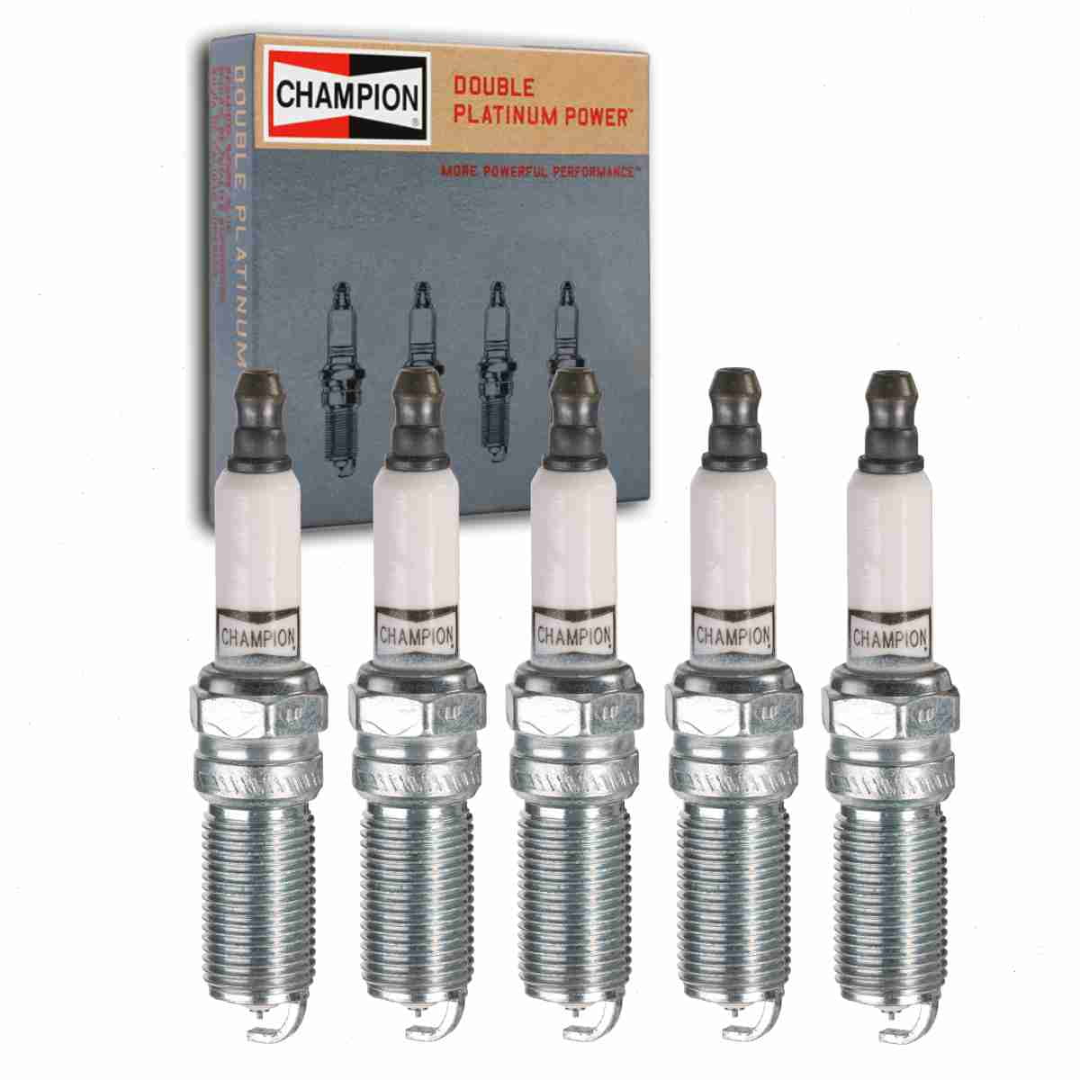 5 pc Champion Double Platinum Spark Plugs Hummer H3 3.5L 3.7L L5 2006-2010