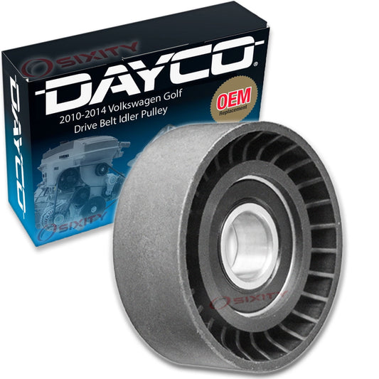 Dayco Drive Belt Idler Pulley Volkswagen Golf 2.5L L5 2010-2014