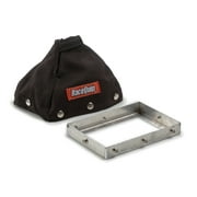 RaceQuip 871001RQP Shifter Boot 7-1/2 x 5-1/2 in Base 6 in Tall Aluminum/Fire Retardant Cotton FR3 Black Kit