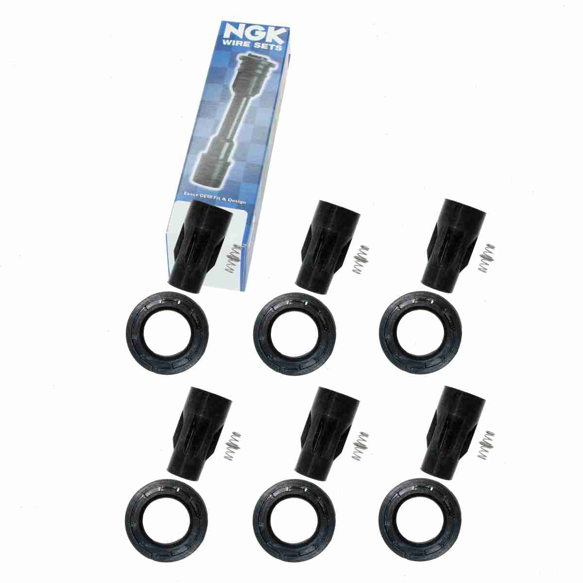 6 pc NGK 59016 Ignition Coil Boots for 702534 SPB216 SPP153E Direct Spark Plug Wire Fits select: 2004-2006 TOYOTA SIENNA, 2004-2010 TOYOTA HIGHLANDER