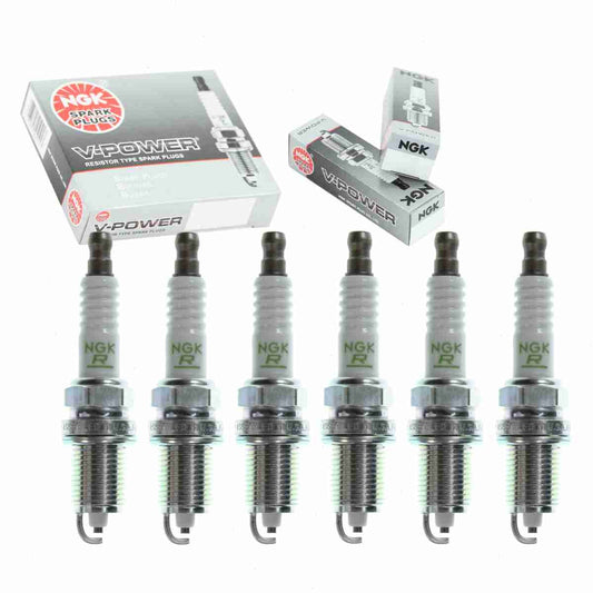 6 pc NGK V-Power Spark Plugs Acura MDX 3.5L V6 2001-2002