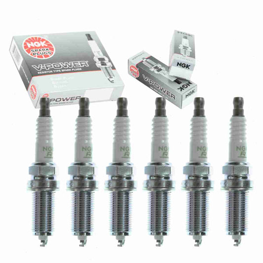 6 pc NGK V-Power Spark Plugs BMW 328i 3.0L L6 2007-2009