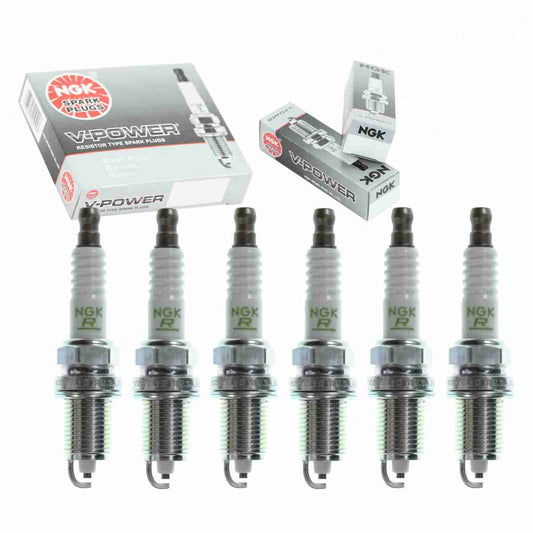 6 pc NGK V-Power Spark Plugs Honda Pilot 3.5L V6 2003-2005