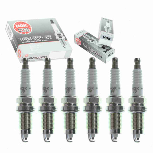 6 pc NGK V-Power Spark Plugs Jeep Wrangler 4.0L L6 1991-1998