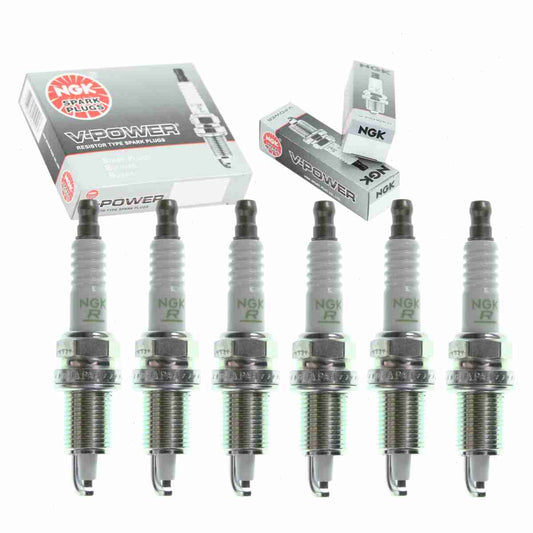 6 pc NGK V-Power Spark Plugs Jeep Wrangler 4.0L L6 1997-2006