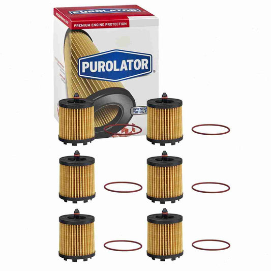 6 pc Purolator L15436 Engine Oil Filters for 67082 Oil Change Lubricant Filters Fits select: 2010-2017 CHEVROLET EQUINOX, 2004-2014 CHEVROLET MALIBU