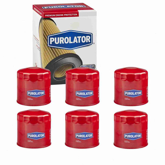 6 pc Purolator L24651 Engine Oil Filters for 159 61372 Oil Change Lubricant Filters Fits select: 1994-2014 FORD F150, 2008-2012 DODGE RAM 1500