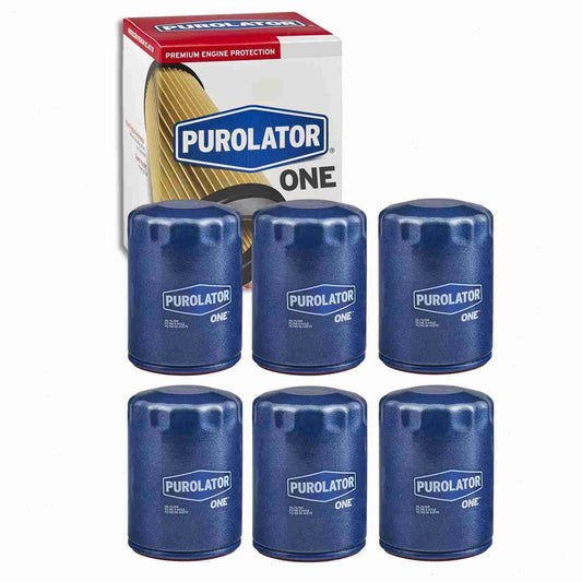 6 pc Purolator ONE PL24457 Engine Oil Filters for Oil Change Lubricant Filters