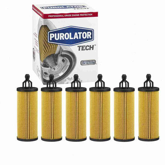 6 pc Purolator TECH TL36296 Engine Oil Filters for 100010 2100010 4100010 61810010 68191349AA 68191349AB 68191349AC 710 94010 CF6296 CH11665 COC11665 EU2J-6708-DA G0010 G0010XL LF697 M10040 M1009