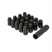 Gorilla Automotive 5Lug 12-1.50 SPLINE WIK+LOCKS PASS BLK SD Spline Lug Nut Install Kit, K5CSL-12150BGR