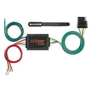 CURT 56130 Non-Powered 3-to-2-Wire Splice-in Trailer Tail Light Converter, 4-Pin Wiring Harness