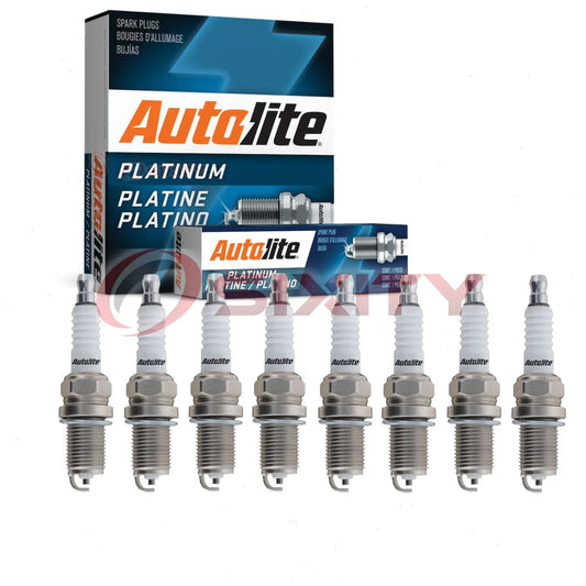 8 pc Autolite AP5503 Platinum Spark Plugs for 2097 3128 4109 Ignition Wire Secondary