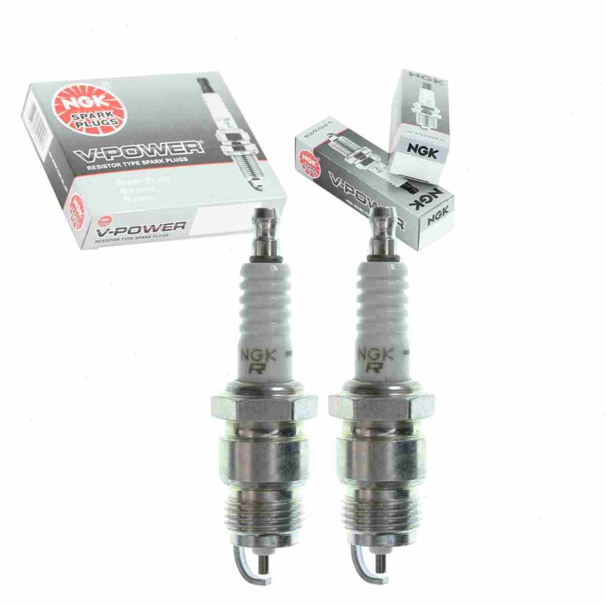 2 pc NGK 4652 V-Power Spark Plugs for 130 130C2 41-604 41-823 4130 5125 5125BP 5125DP2 7552 7952 BSF44C BSF44CF6 BSF44P BSF44PF6 BSF44PM DR10GC DR10GC0 DR10GCO RF14LC SP435 SP452 Ignition Wire
