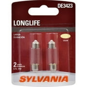 Sylvania DE3423 Long Life Halogen Auto Mini Bulbs, Pack of 2, multiple vehicles