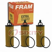 3 pc FRAM CH11665 Extra Guard Engine Oil Filters for 57128 E154HD48 LF16176 LF529 P856 PF1707 Oil Change Lubricant Filters Fits select: 2014-2018 JEEP GRAND CHEROKEE