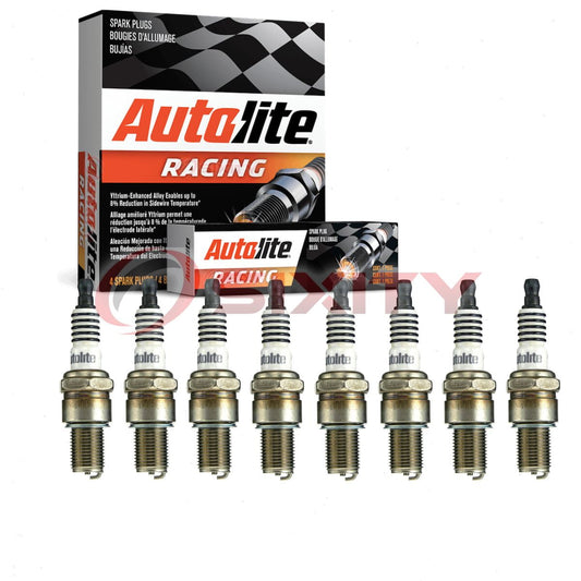 8 pc Autolite AR2594 Racing Spark Plugs for 4046 41XL 713 805 AG091 Ignition Wire Secondary Fits select: 1969-1971 PORSCHE 911, 1979-1980 MAZDA RX7