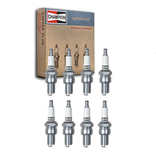 8 pc Champion 123 Copper Plus Spark Plugs for 14GR4 14GR7 41-832 7313 7510 AGR31 AGR3X AGR41 AGR51 AGS3C AGS4C BR4ES BR5EB BR5EB11 BR5ES BR5ES11 BR6EB BR6EB11 CR43N CR44N F7C R43CXL R43XL R44CXL R44N
