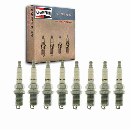 8 pc Champion 346 Copper Plus Spark Plugs for 7956 FR6AP10 FR7DCX PFR5N11 RC10YC4 Ignition Wire Secondary Fits select: 2002-2003 TOYOTA CAMRY, 2001-2009 TOYOTA PRIUS