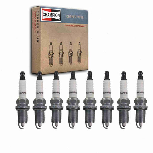 8 pc Champion 347 Copper Plus Spark Plugs for RC10MCC Ignition Wire Secondary Fits select: 2002-2005,2007-2012 JEEP LIBERTY