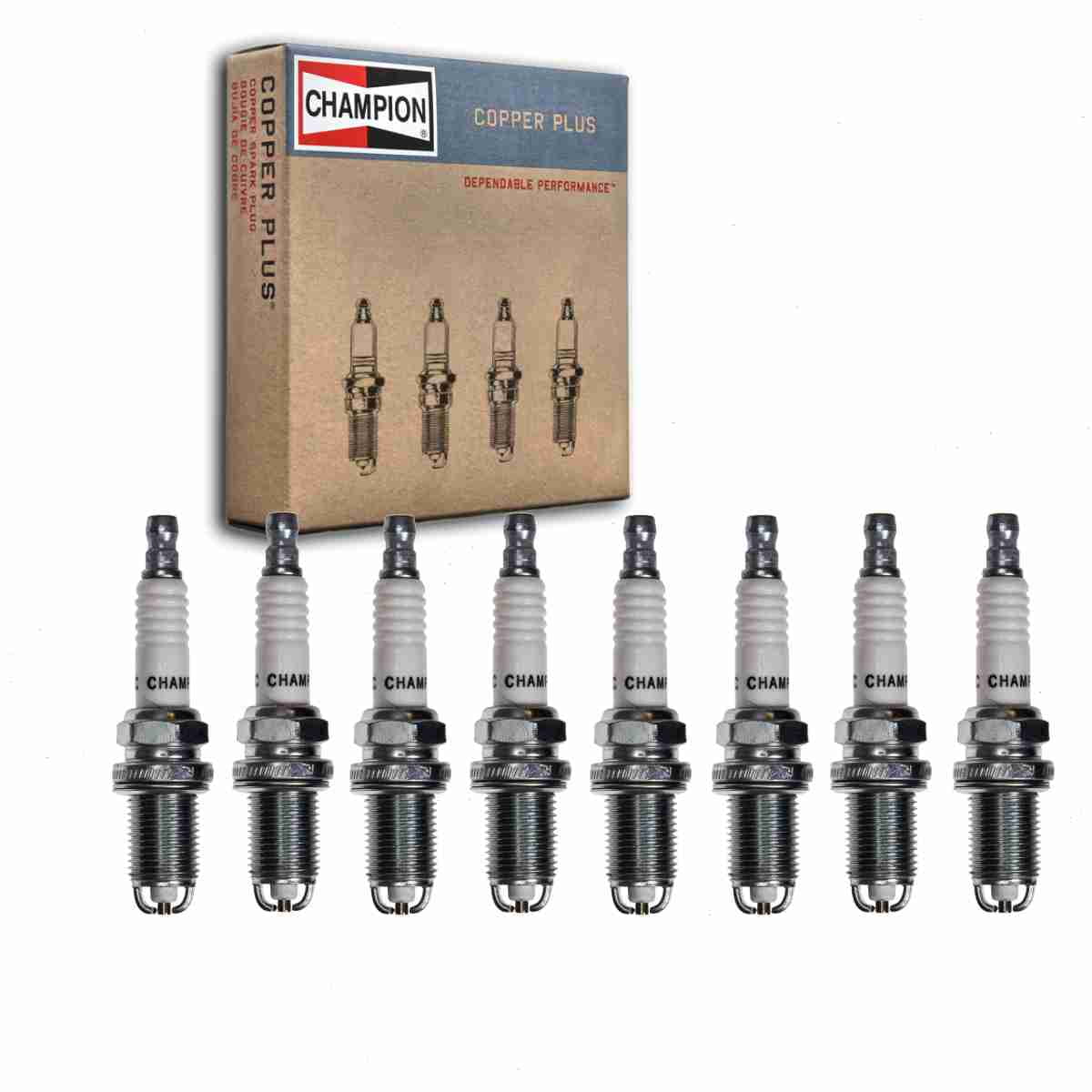 8 pc Champion 354 Copper Plus Spark Plugs for RC10DMC Ignition Wire Secondary Fits select: 1998-2000 TOYOTA SIENNA, 2002-2008 MINI COOPER