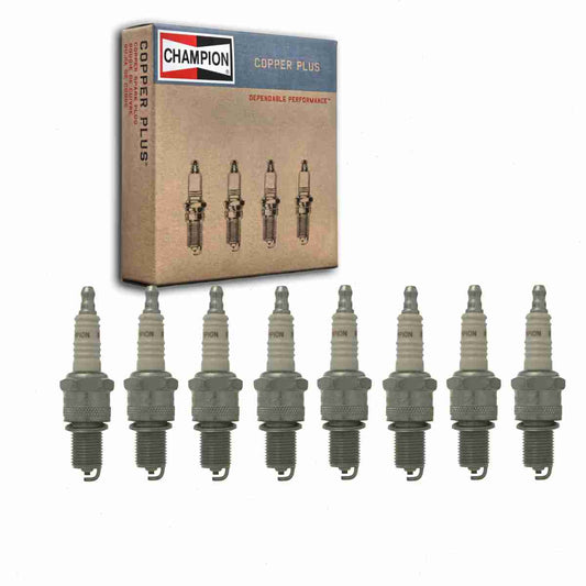 8 pc Champion 38 Copper Plus Spark Plugs for 14G42 2098360 43XLS 834236-MI 834236MI AG32C AG42 AG42C AG52 AG52C BP5EA BP5EQ13 N12YC Ignition Wire Secondary Fits select: 1975-1976 TRIUMPH CAR TR6