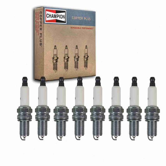 8 pc Champion 449 Copper Plus Spark Plugs for RA7YC Ignition Wire Secondary Fits select: 2013-2018 CHEVROLET SPARK, 2001-2006 BMW M3