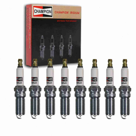 8 pc Champion 9299 Iridium Spark Plugs for RES8WYPB4 Ignition Wire Secondary Fits select: 2018-2020 FORD F150, 2012-2019 CHEVROLET IMPALA