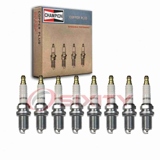 8 pc Champion 946 Copper Plus Spark Plugs for 691043 692720 QC12YC Ignition Wire Secondary