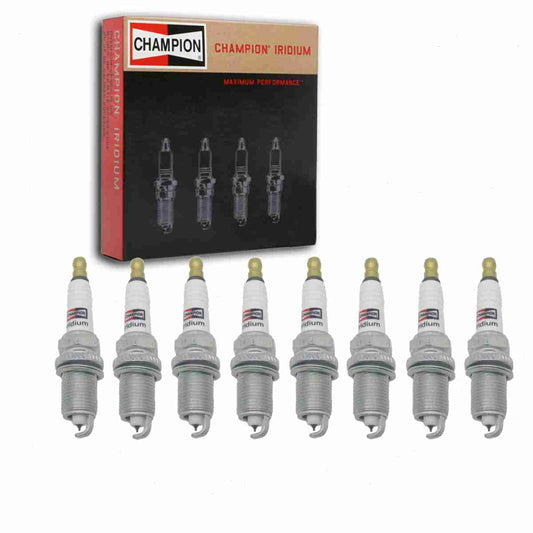 8 pc Champion 9803 Iridium Spark Plugs for PZFR7G-G RC8WMPB4 ZFR7F-11 Ignition Wire Secondary Fits select: 2001-2005 HONDA CIVIC, 1989-2004 PORSCHE 911
