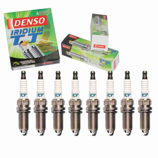 8 pc DENSO 4705 Iridium TT Spark Plugs for 90919-01249 90919-01263 90919-01279 IKBH20TT Ignition Wire Secondary Fits select: 2018-2021 TOYOTA CAMRY, 2017-2021 TOYOTA HIGHLANDER