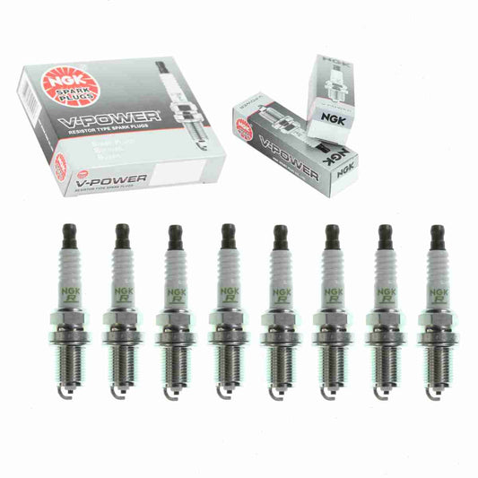 8 pc NGK 5724 V-Power Spark Plugs for 3144 98079-5614J K20PR-L11 Ignition Wire Secondary
