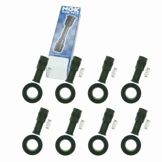 8 pc NGK 58983 Ignition Coil Boots for 186041 671-6301 702540 SPB222 SPP159E Direct Spark Plug Wire Fits select: 2009 CHEVROLET TRAVERSE, 2008-2009 CADILLAC CTS