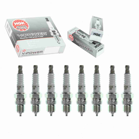 8 pc NGK 7773 V-Power Spark Plugs for 13 14 400 5036 5037 7814 P6RTC R41TS RV9YC T20PR-U11 T20PR-U15 Ignition Wire Secondary